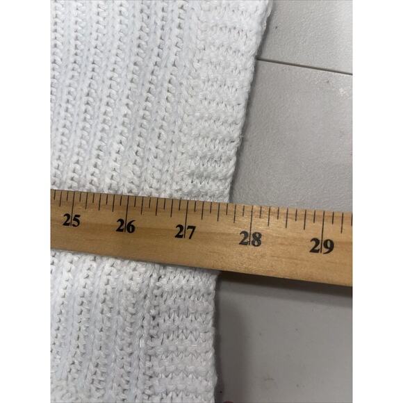 Talbots Women Sz S/M Linen Open Knit Sweater Open Cardigan Short Sleeve Coastal - Picture 9 of 9